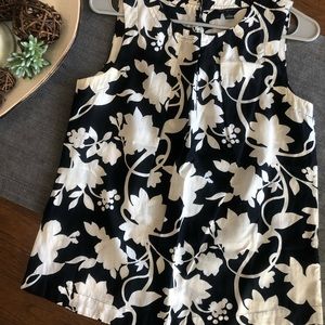 Banana Republic tank, Navy blue & white floral